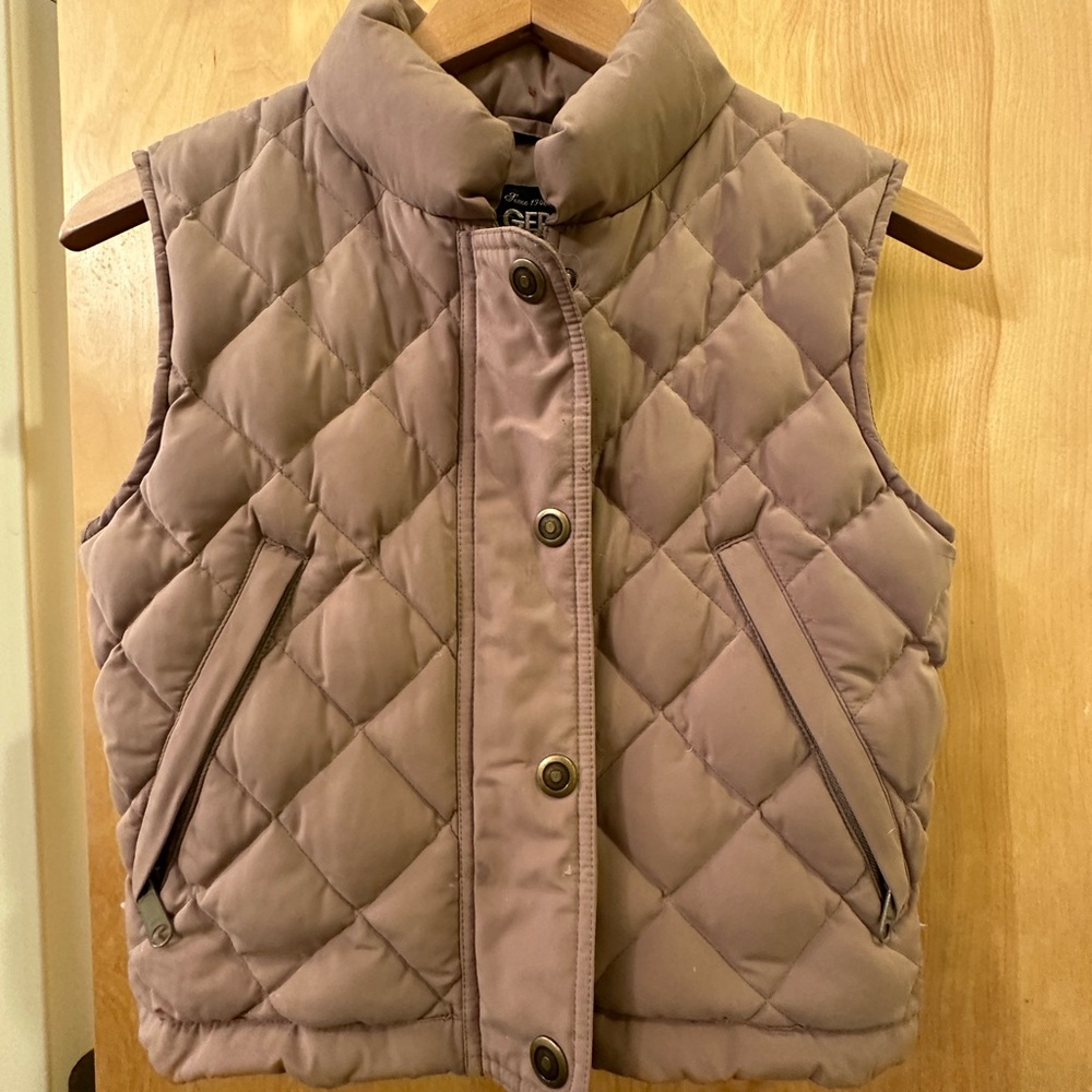 Vintage, Gerry 100% down filled vest. Taupe. Size XS.